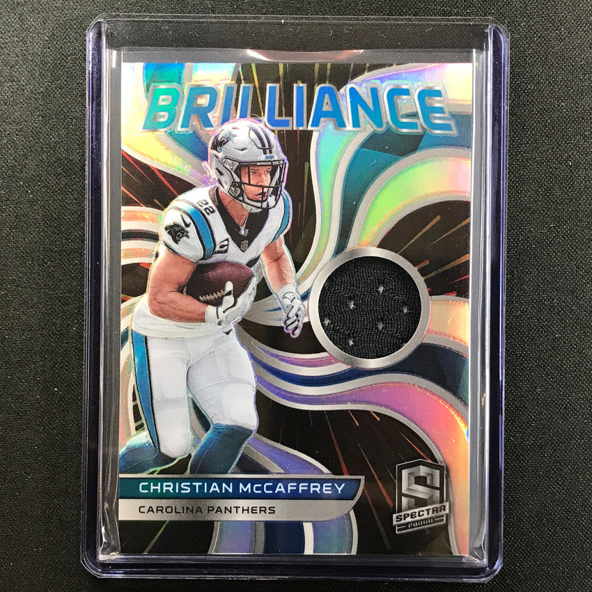2022 Spectra Christian Mccaffrey Brilliance Relic 4/75