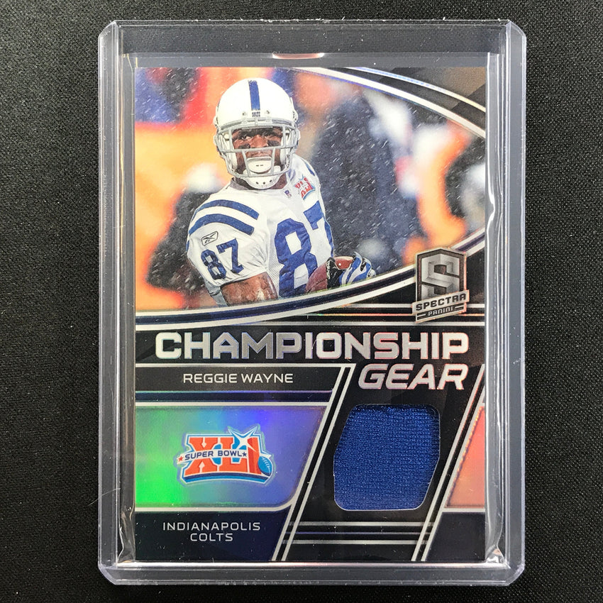 2022 Spectra Reggie Wayne Championship Gear Relic 1/99