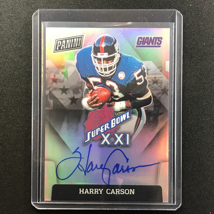 2022 Spectra Harry Carson Super Bowl Autographs No Hc