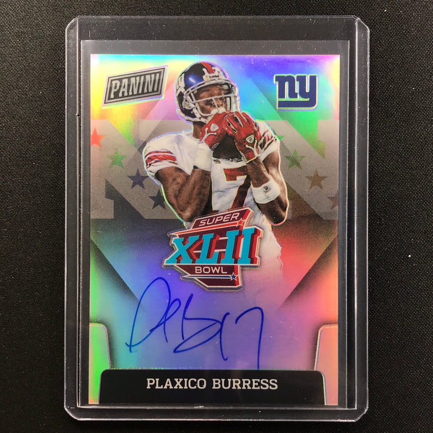 2022 Spectra Plaxico Burress Super Bowl Autographs No Pb