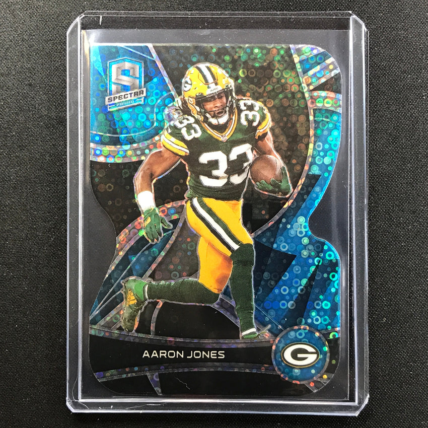 2022 Spectra Aaron Jones Die Cut Neon Blue 14/50