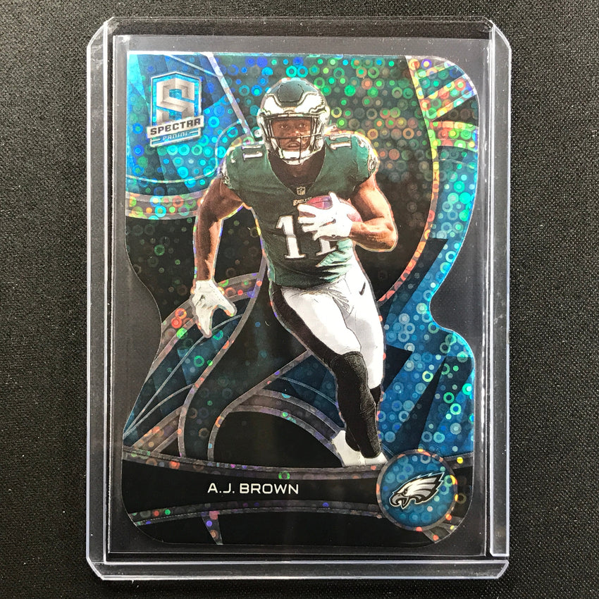 2022 Spectra Aj Brown Die Cut Neon Blue 34/50
