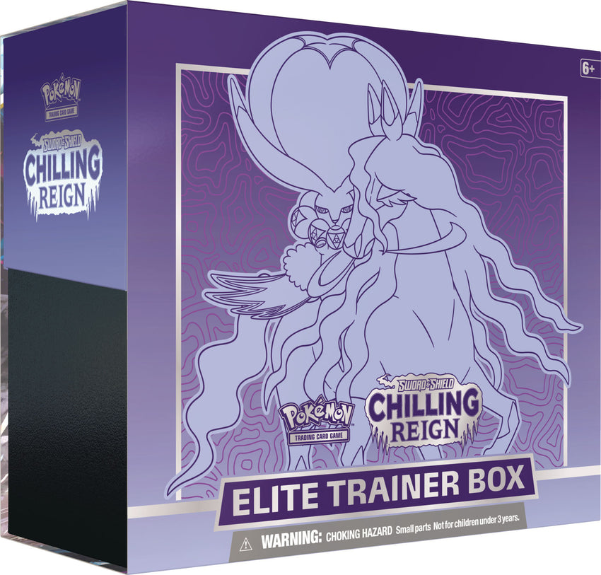 Pokemon TCG Sword and Shield Chilling Reign - Shadow Rider Calyrex Elite Trainer Box-Cherry Collectables