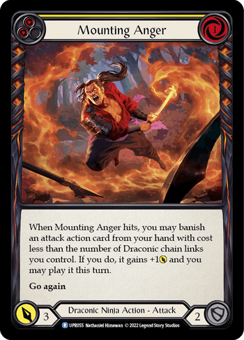 Mounting Anger (Yellow) - UPR055 - Rare Uprising