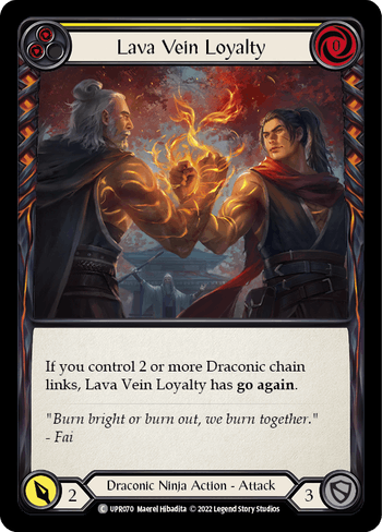 Lava Vein Loyalty (Yellow) - UPR070 - Common Uprising