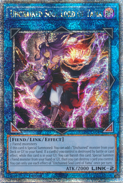 Unchained Soul Lord of Yama - DUNE-EN049 - Quarter Century Secret Rare 1st Edition