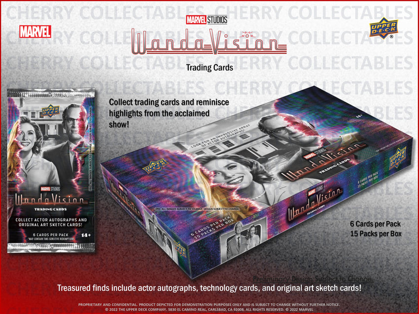 Upper Deck Marvel Studios WandaVision Hobby Box-Non Sport Trading Cards-Cherry