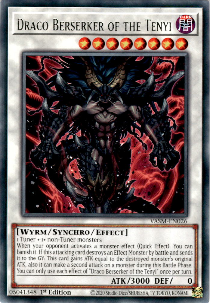 Draco Berserker of the Tenyi - VASM-EN026 - Rare 1st Edition