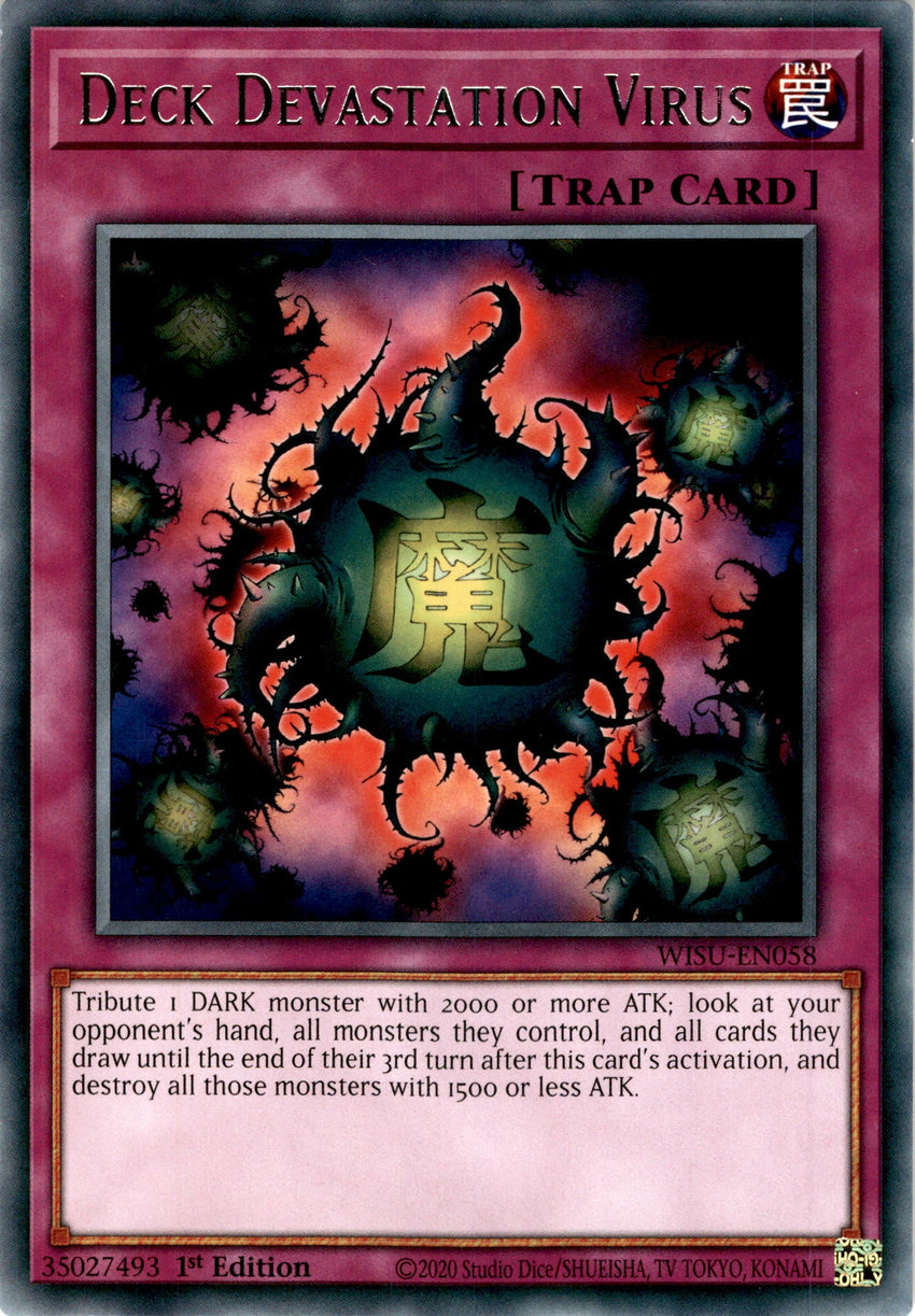 Deck Devastation Virus - WISU-EN058 - Rare 1st Edition
