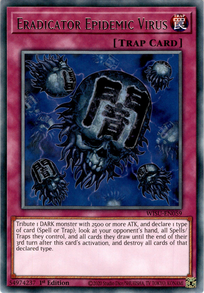 Eradicator Epidemic Virus - WISU-EN059 - Rare 1st Edition