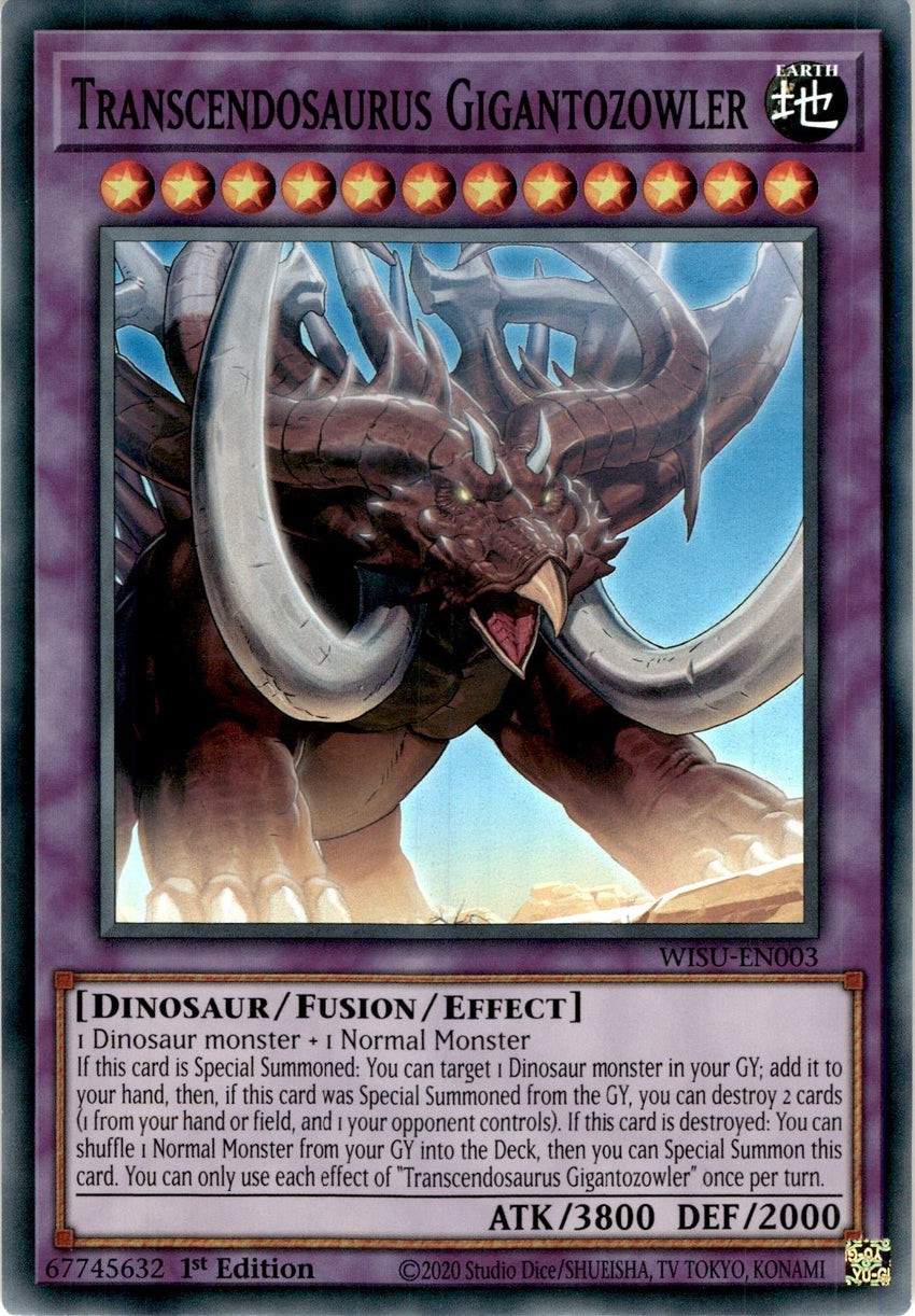 Transcendosaurus Gigantozowler - WISU-EN003 - Super Rare 1st Edition