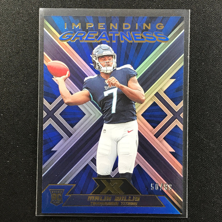 2022 Xr Malik Willis Impending Greatness Rookie Blue 50/99
