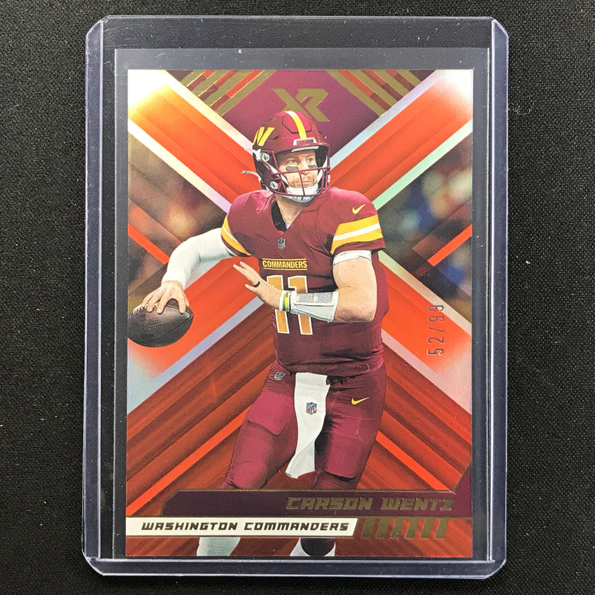 2022 Xr Carson Wentz Orange Base 52/99