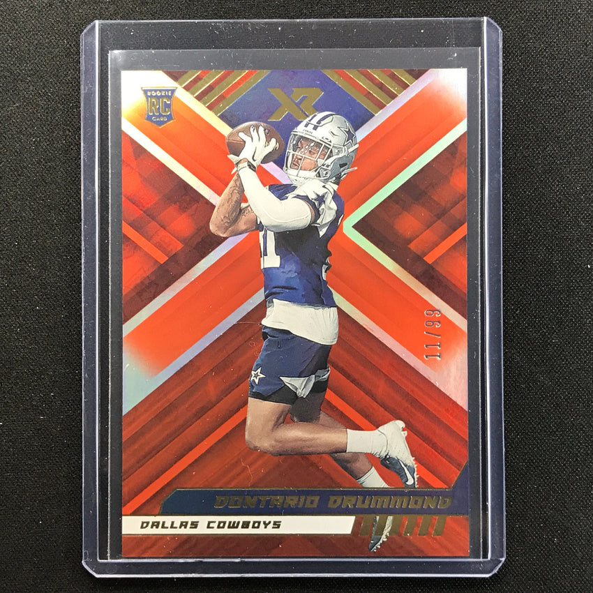 2022 Xr Dontario Drummond Rookie Orange Base 11/99