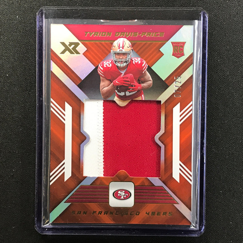 2022 Xr Tyrion Davis-pierce Rookie Jumbo Relic Patch 7/25