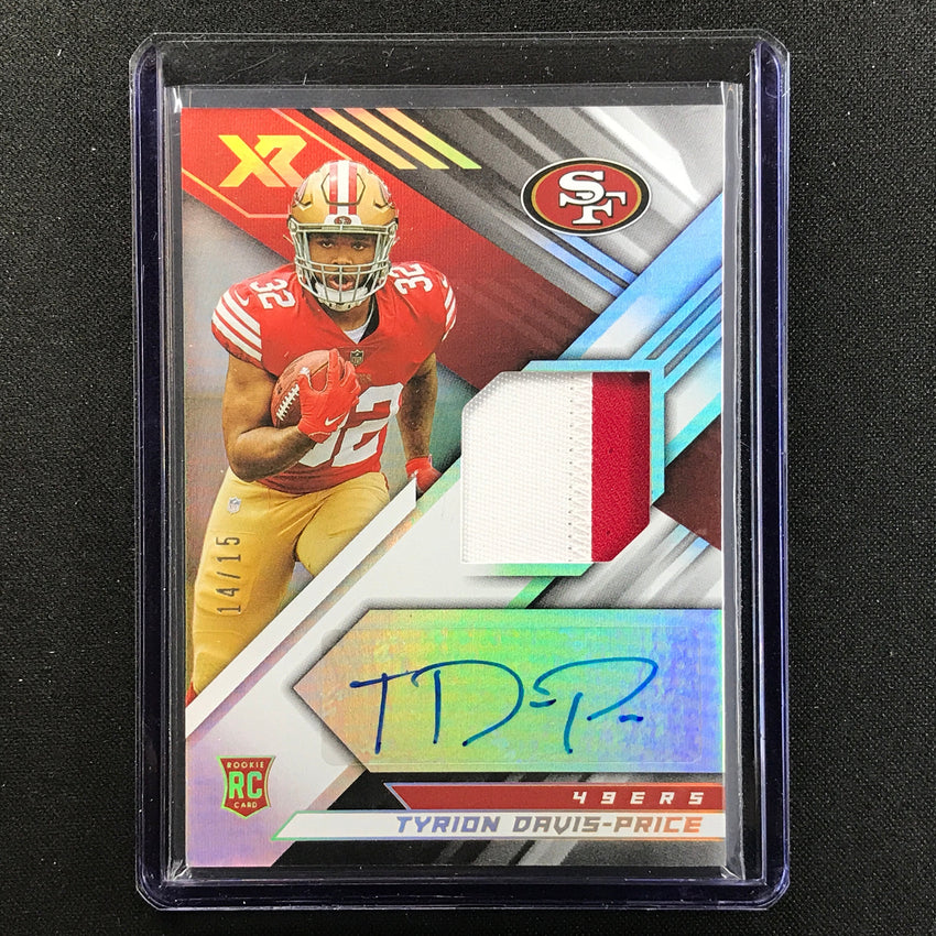 2022 Xr Tyrion Davis-pierce Rookie Patch Auto 4/15