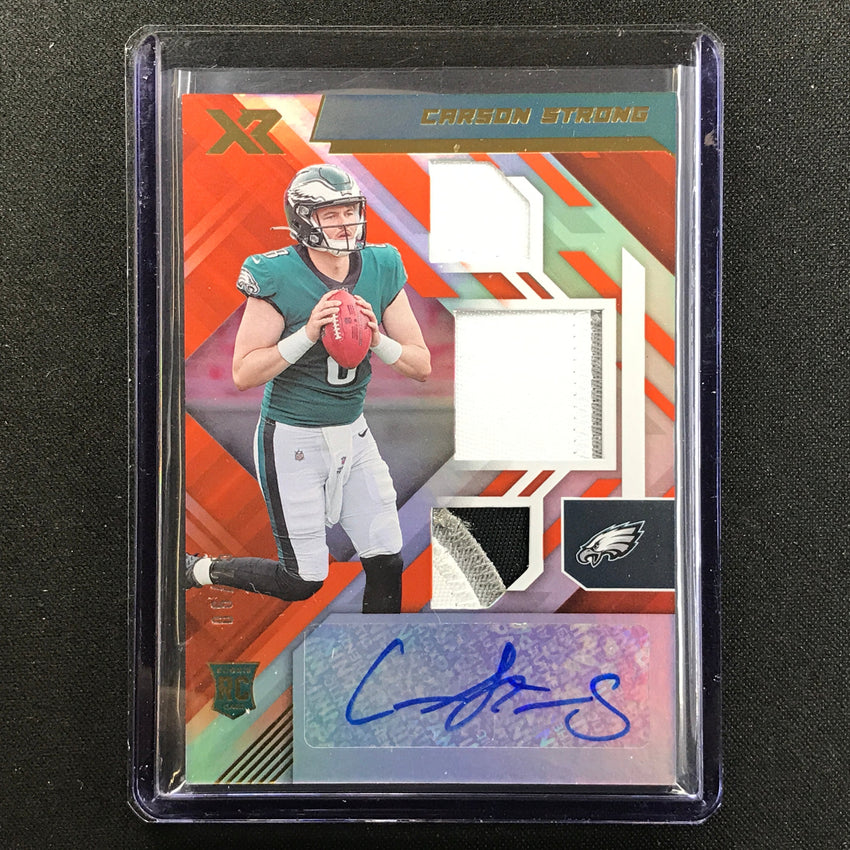 2022 Xr Carson Strong Rookie Triple Patch Auto 6/25