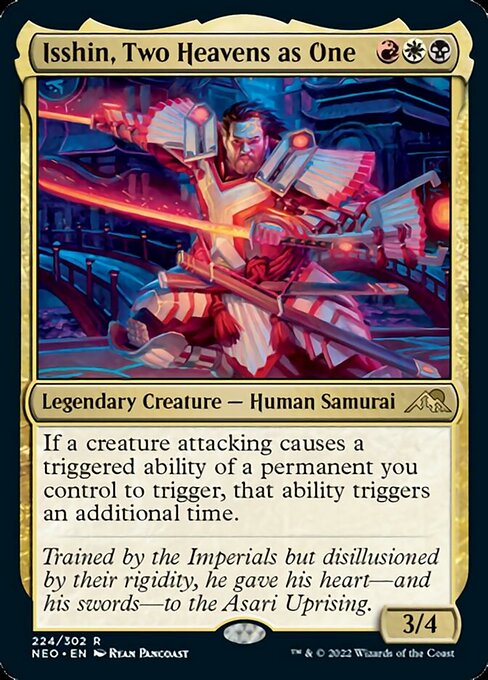 Isshin, Two Heavens as One 224/302 -  Kamigawa Neon Dynasty RARE