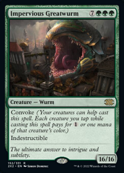 Impervious Greatwurm 152 /331 - Rare Double Masters 2022