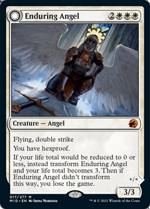 17Enduring Angel // Angelic Enforcer 17/277 Mythic - Midnight Hunt
