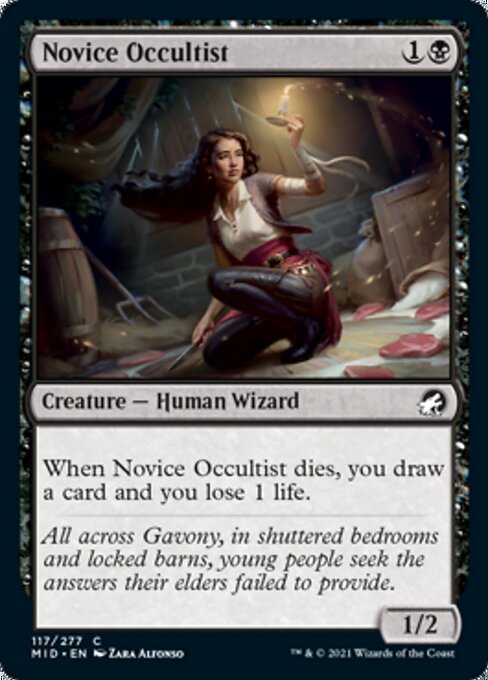 117Novice Occultist 117/277 Common - Midnight Hunt