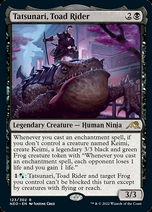 Tatsunari, Toad Rider 123/302 -  Kamigawa Neon Dynasty RARE