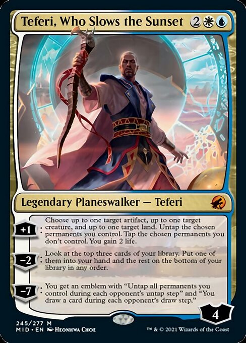 245Teferi, Who Slows the Sunset 245/277 Mythic - Midnight Hunt