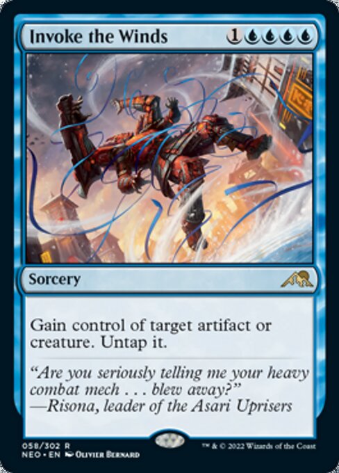Invoke the Winds 58/302 -  Kamigawa Neon Dynasty RARE