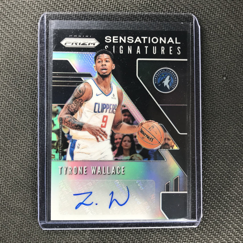 2019-20 Prizm TYRONE WALLACE Sensational Signatures Black Auto 1/1-Cherry Collectables