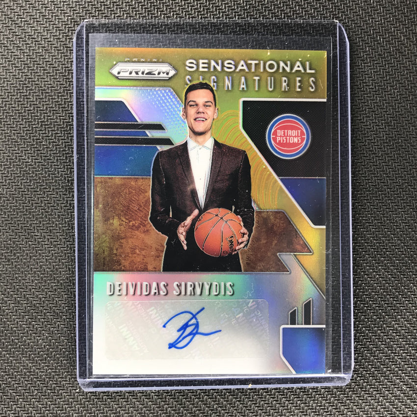 2019-20 Prizm DEIVIDAS SIRVYDIS Sensational Signatures Rookie Gold Auto 5/10-Cherry Collectables