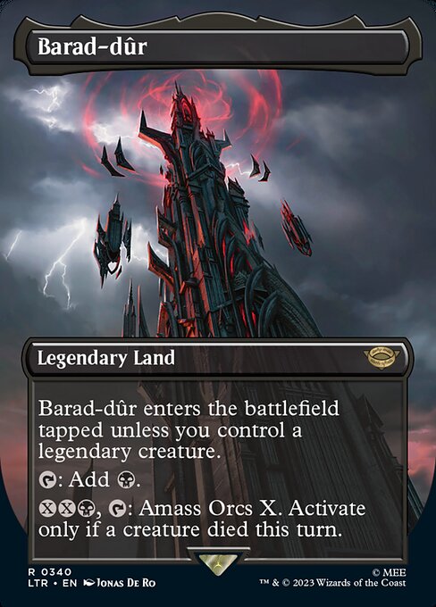 BORDERLESS Barad-dûr #340  - Rare Lord of the Rings: Tales of Middle-Earth