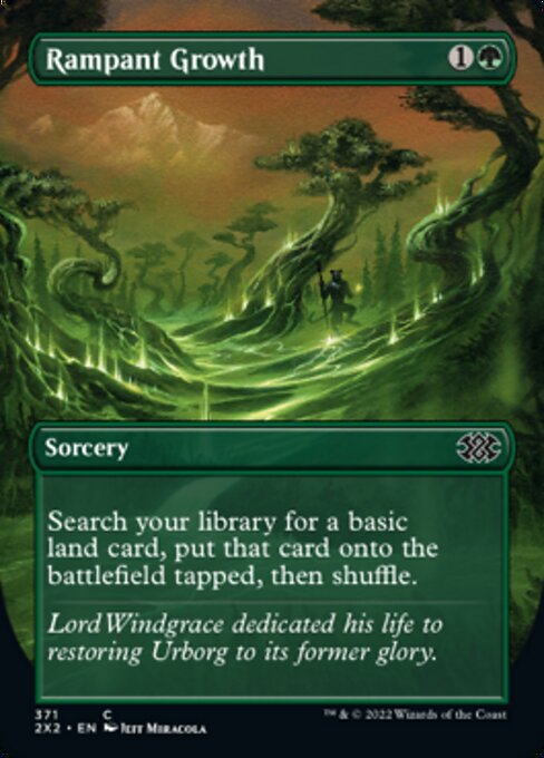 BORDERLESS Rampant Growth 371# - Common Double Masters 2022
