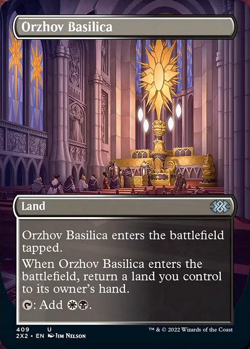BORDERLESS Orzhov Basilica 409# - Uncommon Double Masters 2022