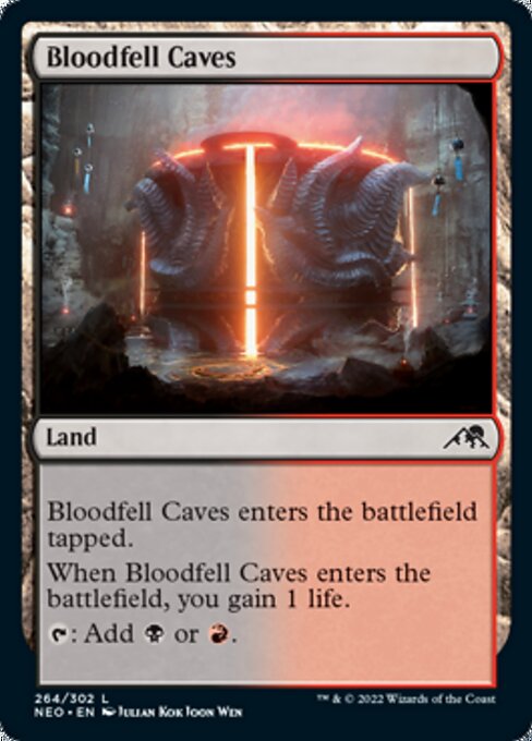 Bloodfell Caves 264/302 -  Kamigawa Neon Dynasty CONNN