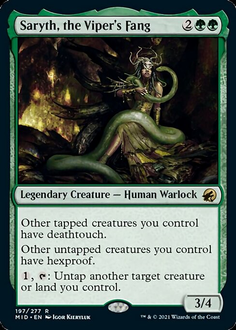 197Saryth, the Viper's Fang 197/277 Rare - Midnight Hunt