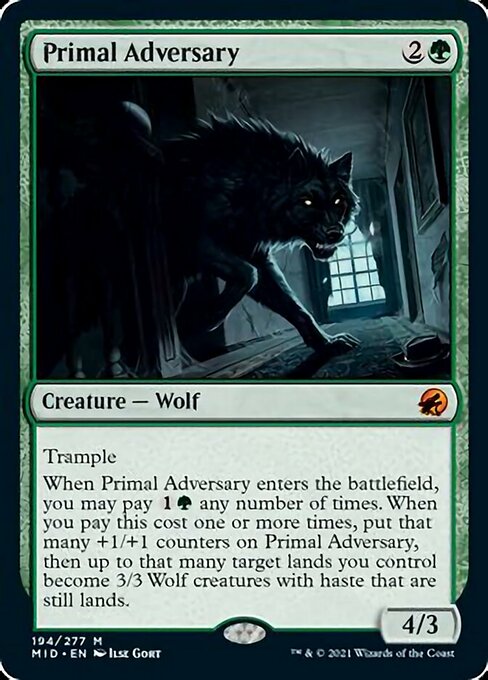 194Primal Adversary 194/277 Mythic - Midnight Hunt