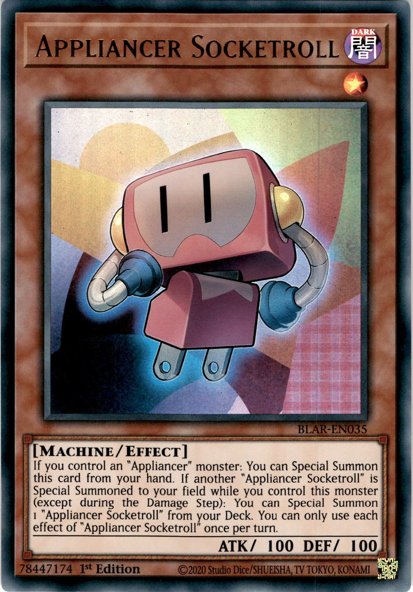 Appliancer Socketroll - BLAR-EN035 x3 - Ultra Rare 1st Edition - PLAYSET (3)-Cherry Collectables