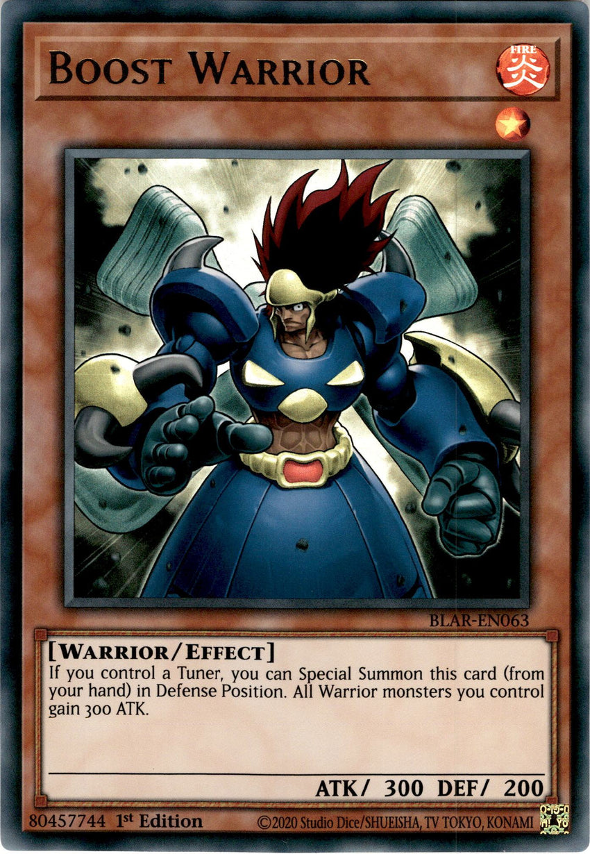 Boost Warrior X3 - BLAR-EN063 - Ultra Rare 1st Edition - PLAYSET (3)-Cherry Collectables