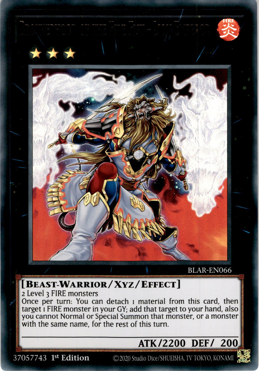 Brotherhood of the Fire Fist - Lion Emperor - BLAR-EN066 - Ultra Rare 1st Edition-Cherry Collectables