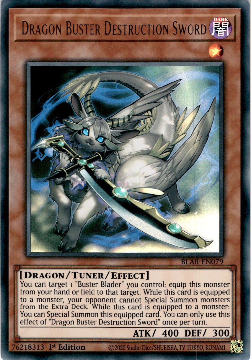Dragon Buster Destruction Sword - BLAR-EN079 - Ultra Rare 1st Edition-Cherry Collectables