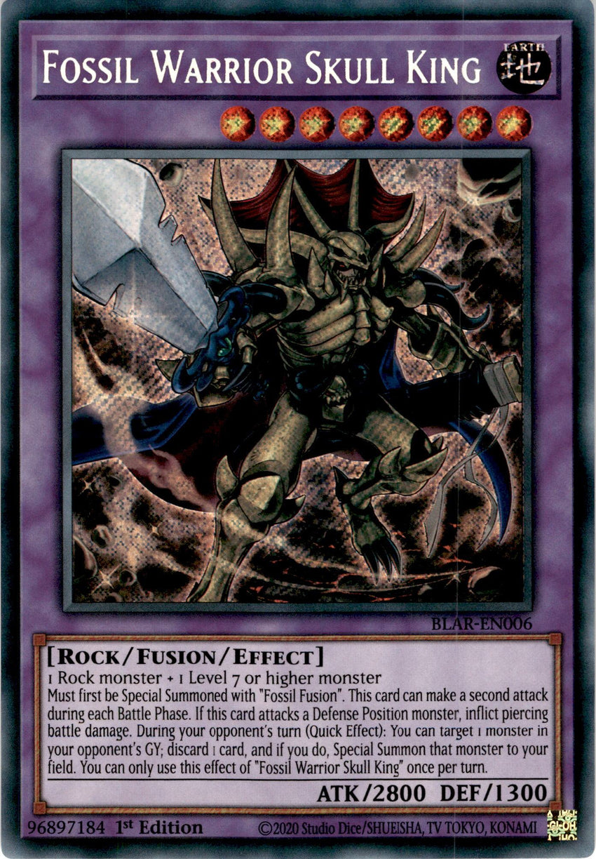 Fossil Warrior Skull King - BLAR-EN006 - Secret Rare 1st Edition-Cherry Collectables