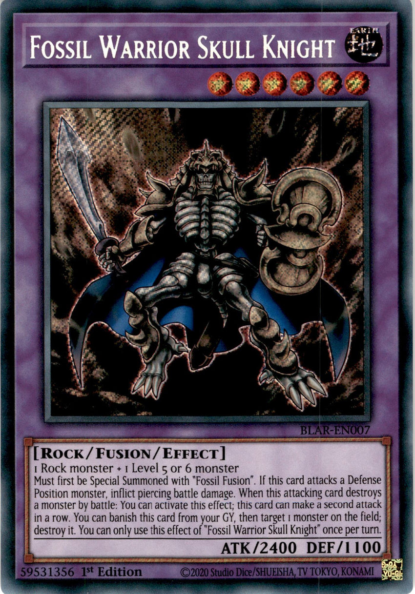 Fossil Warrior Skull Knight - BLAR-EN007 - Secret Rare 1st Edition-Cherry Collectables