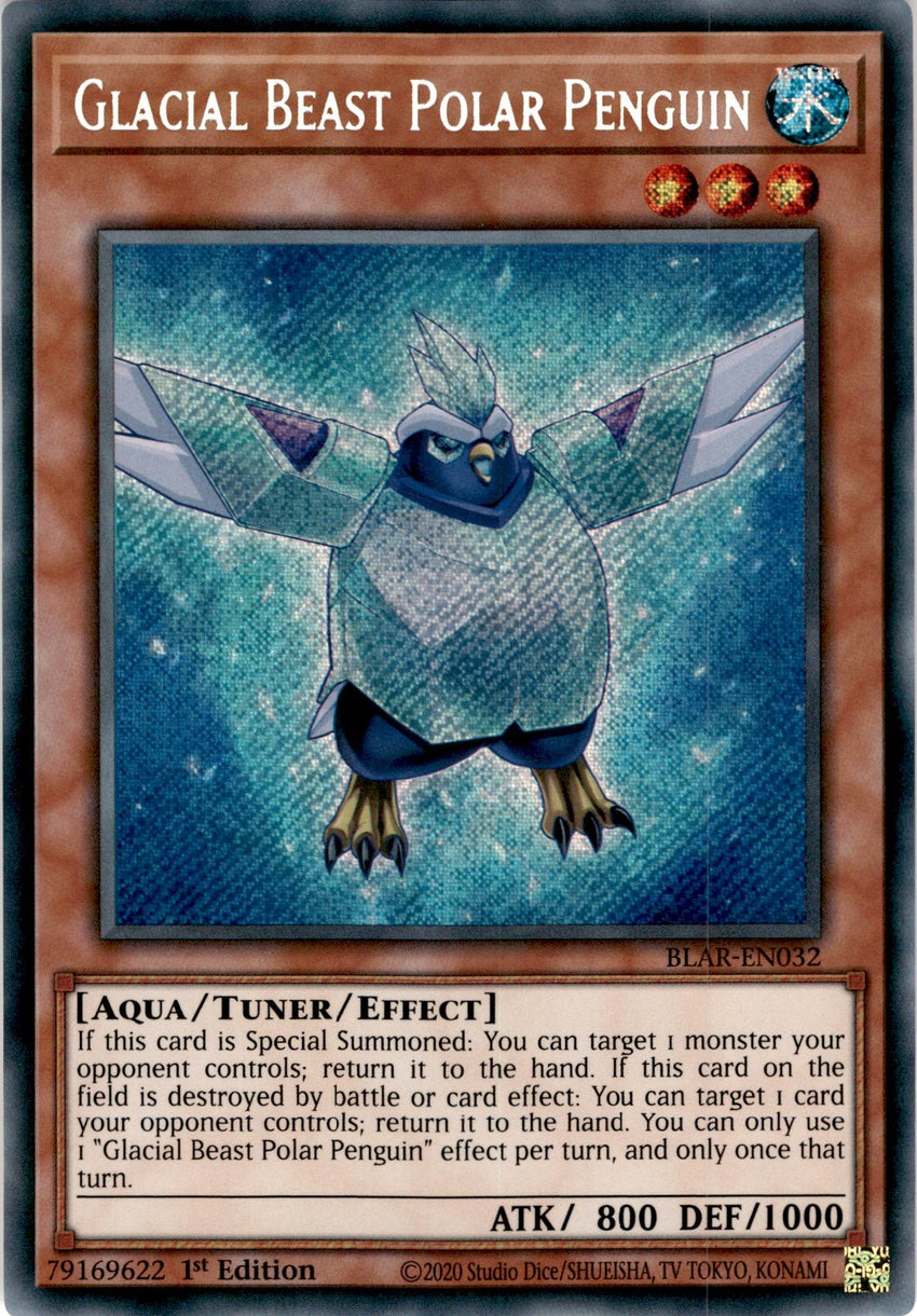 Glacial Beast Polar Penguin - BLAR-EN032 - Secret Rare 1st Edition-Cherry Collectables