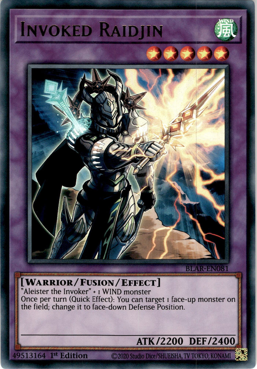Invoked Raidjin - BLAR-EN081 - Ultra Rare 1st Edition-Cherry Collectables