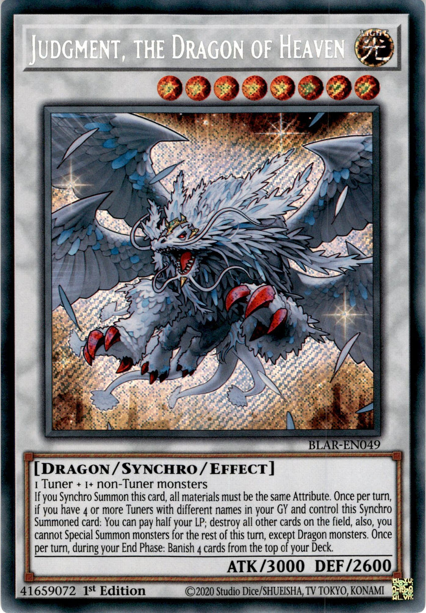 Judgment, the Dragon of Heaven - BLAR-EN049 - Secret Rare 1st Edition-Cherry Collectables