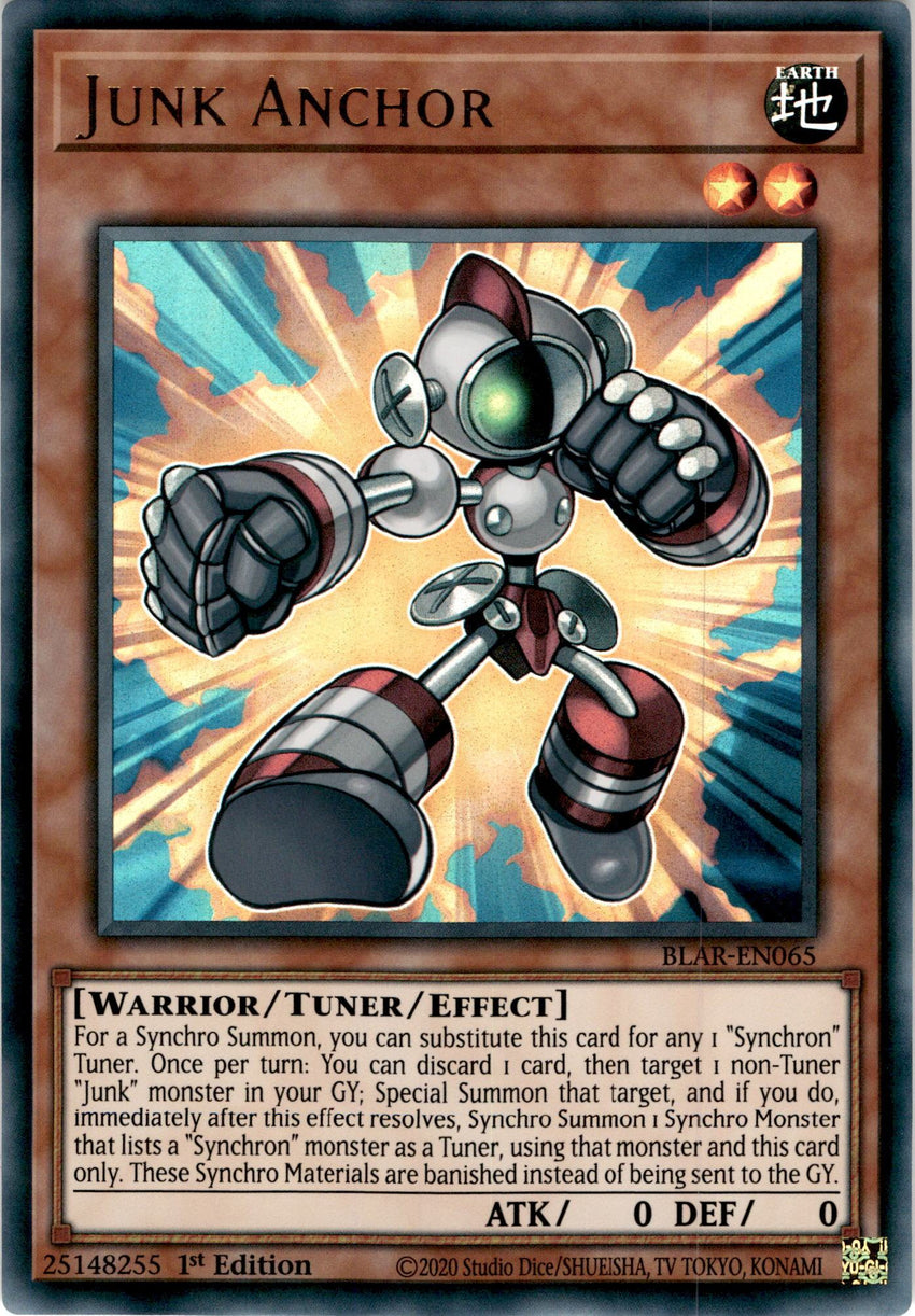 Junk Anchor - BLAR-EN065 - Ultra Rare 1st Edition - PLAYSET (3)-Cherry Collectables