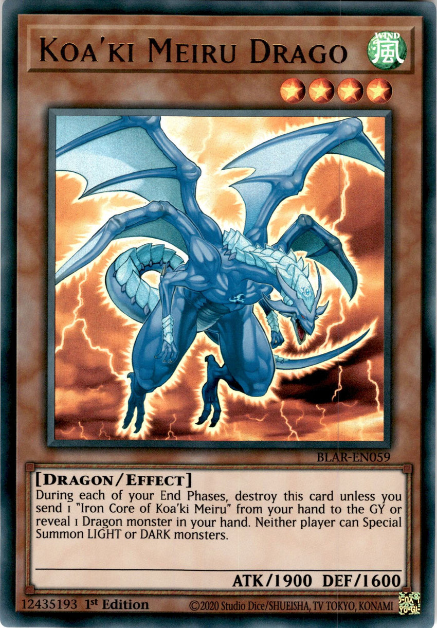 Koa'ki Meiru Drago - BLAR-EN059 - Ultra Rare 1st Edition-Cherry Collectables