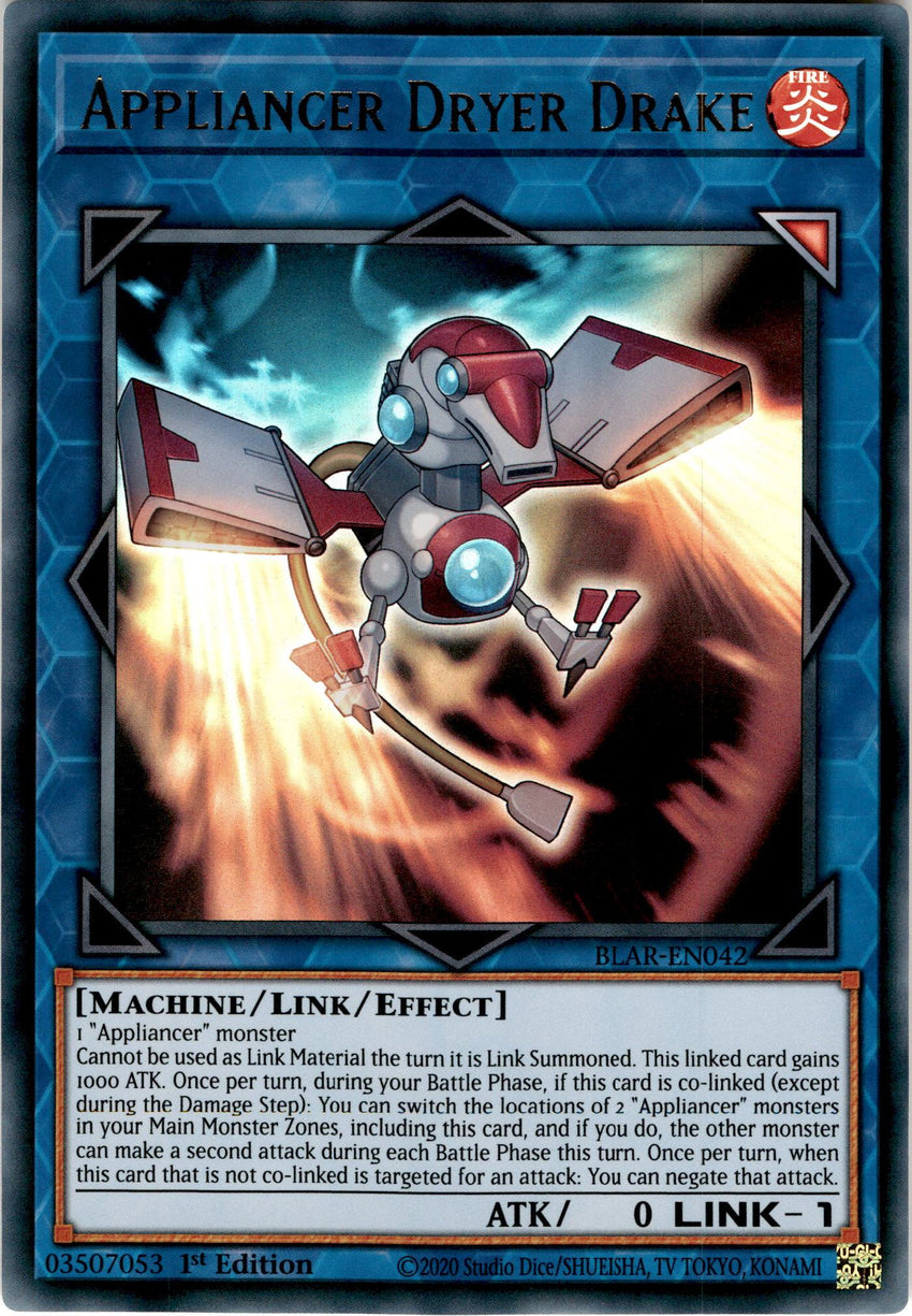 Appliancer Dryer Drake x3 - BLAR-EN042 - Ultra Rare 1st Edition - PLAYSET (3)-Cherry Collectables