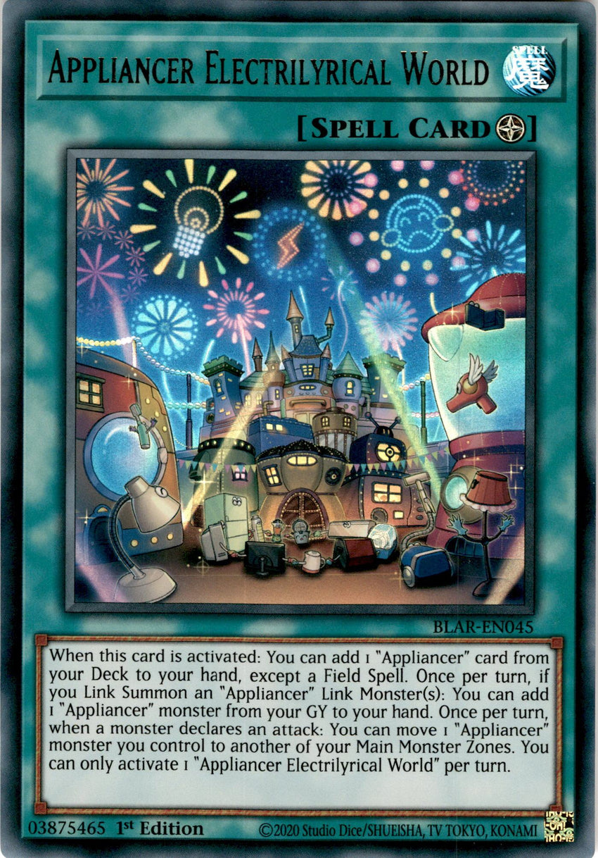 Appliancer Electrilyrical World x3 - BLAR-EN045 - Ultra Rare 1st Edition - PLAYSET (3)-Cherry Collectables