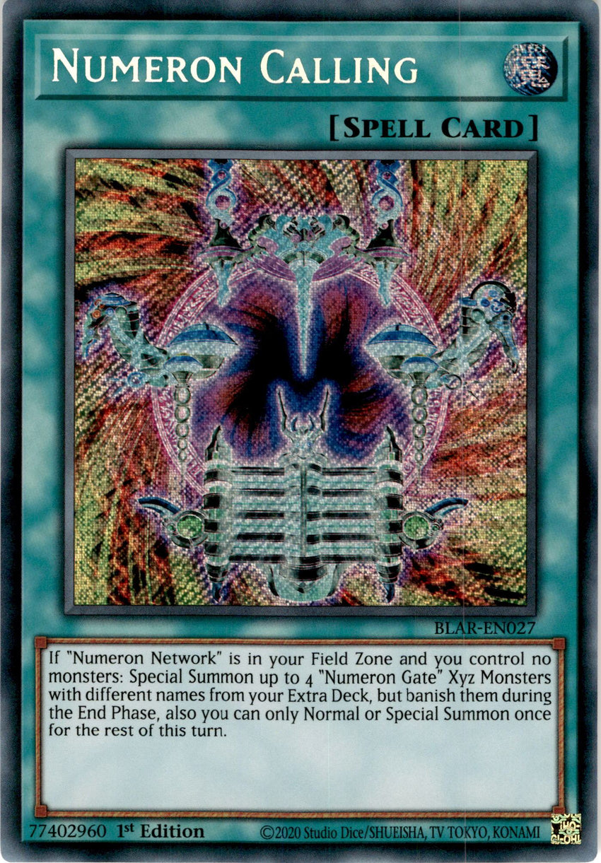 Numeron Calling - BLAR-EN027 - Secret Rare 1st Edition-Cherry Collectables